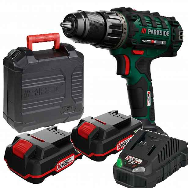 Šroubovák Parkside Nový Model X20V 2 x akumulátor 2Ah nabíječka 2,4A Nový
