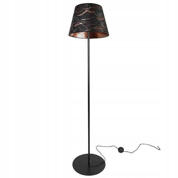 Stojací Lampa Kovová Stínidlo Vzor Kužel