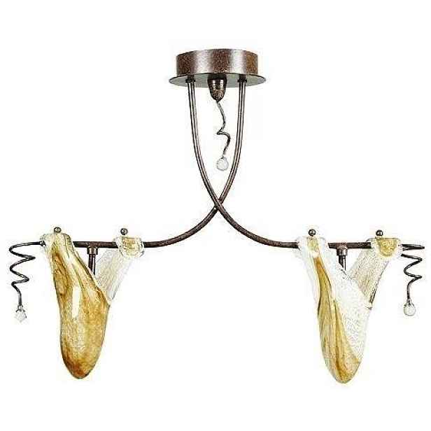 Stropní lampa Magma 2*40W G9 patina