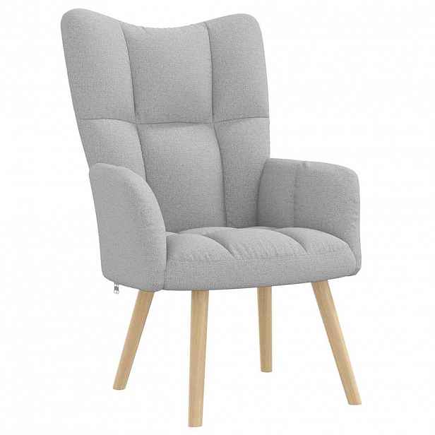vidaXL Relaxační křeslo obláčkově šedá textil