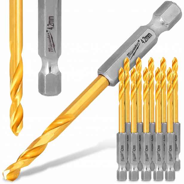 Vrtáky do kovu Shockwave Hss-g Tin Red Hex 4,2 mm 10 ks