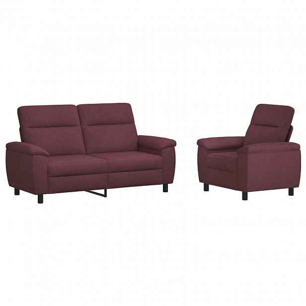 vidaXL Set pohovek 2 pcs Fialová Textil