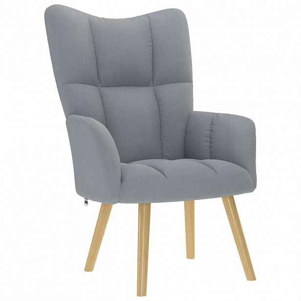 vidaXL Relaxační židle světle šedá textil