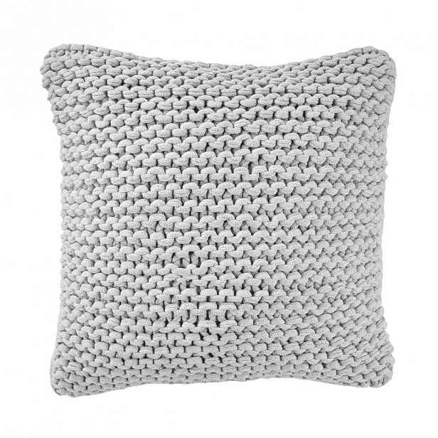 Butlers SOFT NEEDLE Polštář 50 x 50 cm - sv. šedá