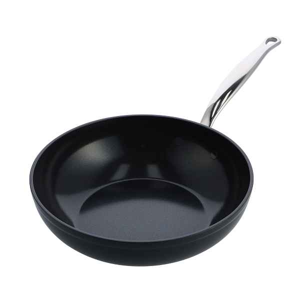 GreenPan Nepřilnavá keramická wok pánev Barcelona Pro, Ø 28 cm, černá CC005326-001