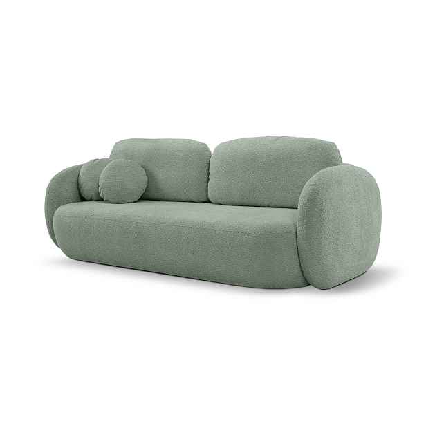 Laski Rozkládací pohovka Olio 238 cm Abriamo 10 bouclé zelená