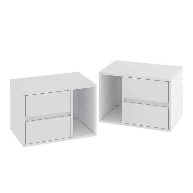 Noční stolky Vicco Vimogo bílé 50 × 34 × 34 cm, 2 ks