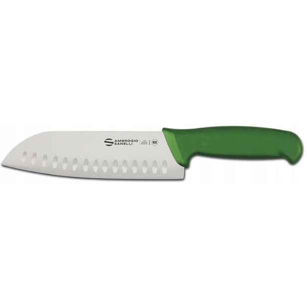 Nůž Sanelli Ambrogio Supra 18 cm granton zelený