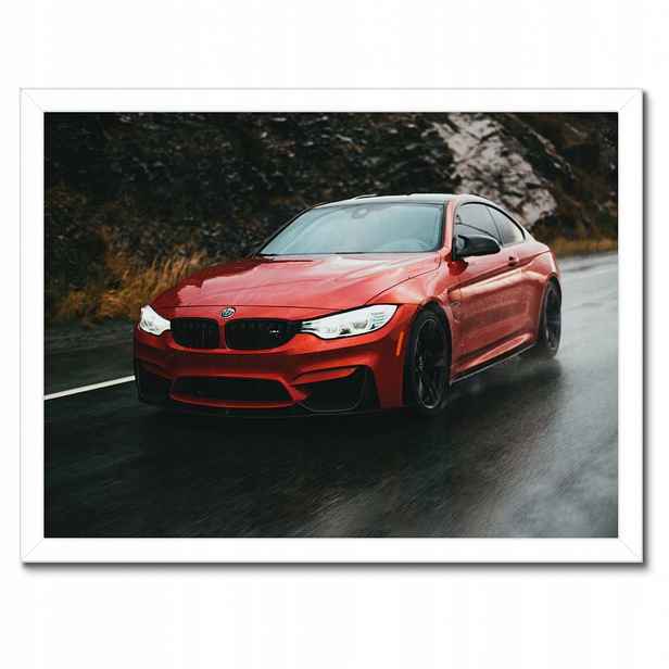 Plakáty v rámu 40x30 Červené Bmw Auto