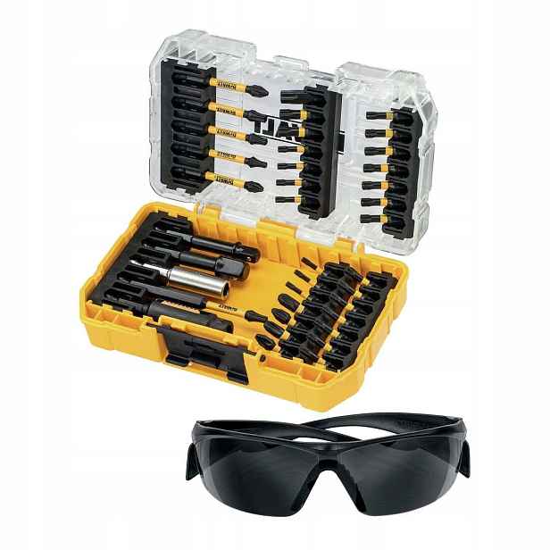 sada 38 ks nárazových nástavců 1/4" DeWALT [DT70733T-QZ] brýle
