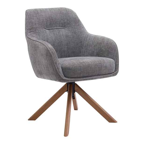 Šedá čalouněná jídelní křesla v sadě 2 ks Avola – Unique Furniture