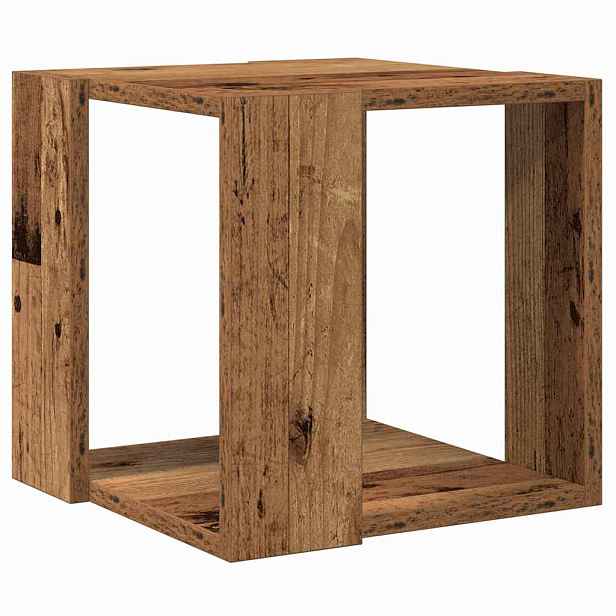 vidaXL Konferenční stolek Staré dřevo 32 x 32 x 30 cm Kompozitní dřevo