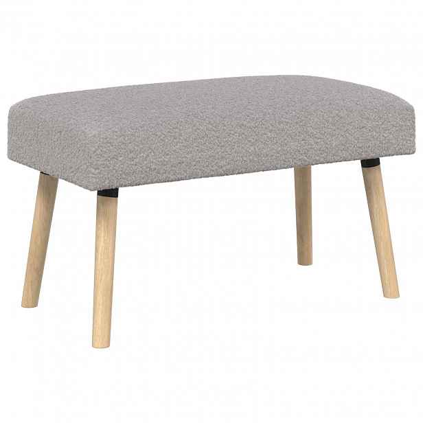 vidaXL lavice Jednobarevný Světle šedá 80 x 40 x 46 cm Bouclé