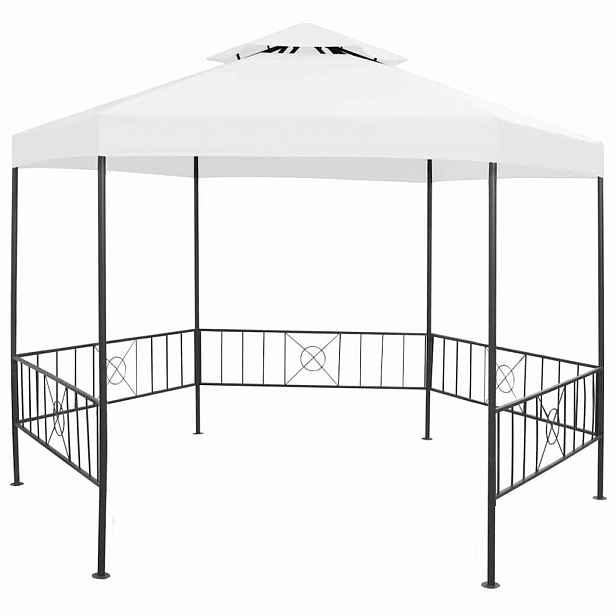 vidaXL Zahradní altán 323 x 275 x 265 cm bílý 180 g/m²