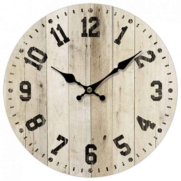 XXXLutz NÁSTĚNNÉ HODINY, přírodní barvy, černá, 33,8 cm Ambia Home - 0085590207
