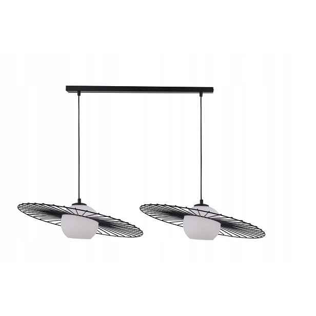 Industriální závěsná lampa Sol černá 2xE27 skleněné stínítko Sigma Lighting