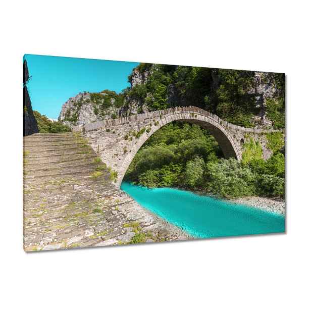 Obrazy 120x80 Tyrkysová říčka Most