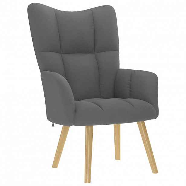 vidaXL Relaxační židle tmavě šedá textil