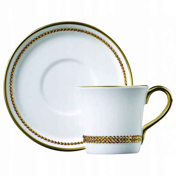 Šálek na espresso s krystaly Swarovski (Topaz)