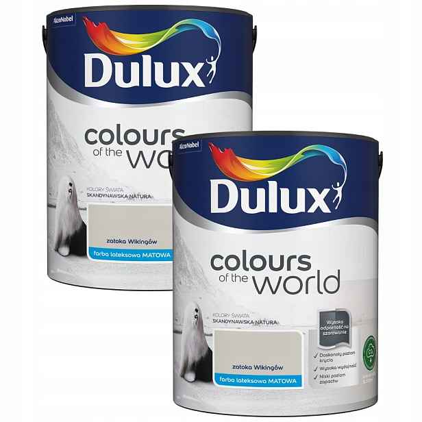 Set Dulux Barvy Světa 2x5L Barva Latexová Emulze Zátoka Vikingů 10L