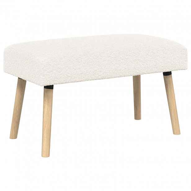 vidaXL lavice Jednobarevný Krémová 80 x 40 x 46 cm Bouclé