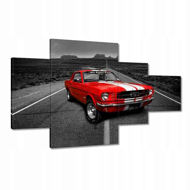 Obrazy 130x80 Červený Ford Mustang Usa
