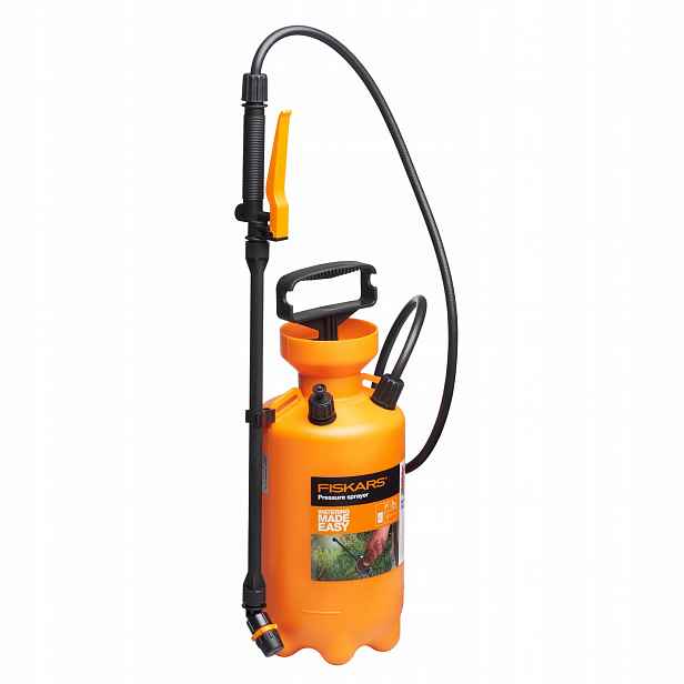 Fiskars Ruční tlakový postřikovač s popruhem 5L dlouhá nastavitelná tyč