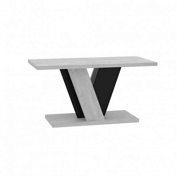 Home Collective KONFERENČNÍ STOLEK 110 cm betonově šedý mix černá