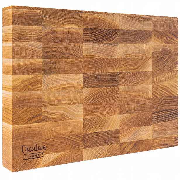 Velká dubová deska pro krájení a servírování sýrů a uzenin, blok 32x24x4 cm