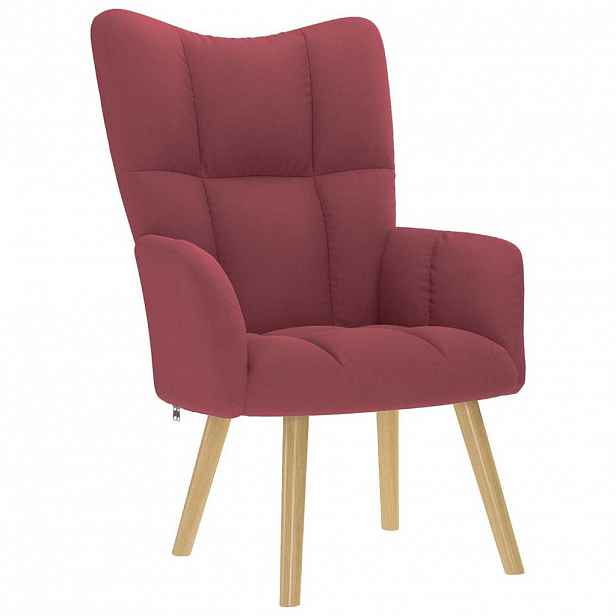 vidaXL Relaxační křeslo vínové textil