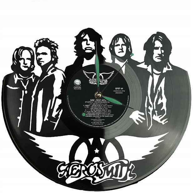 Aerosmith Vinyl Nástěnné hodiny Vinylová deska Moderní dekorativní