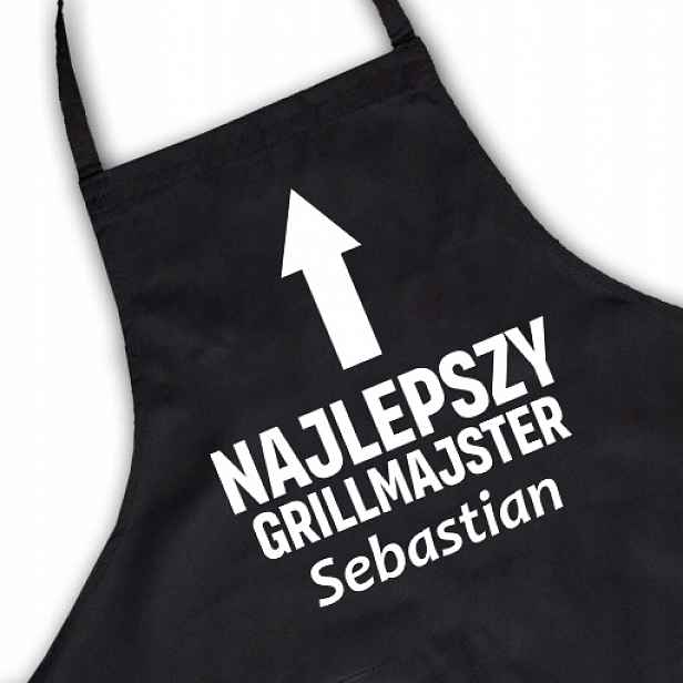 Černá kuchyňská zástěra jako Dárek pro Grill Majstra, mnoho vzorů