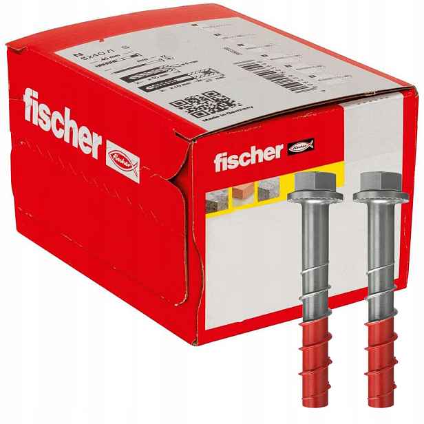 Fischer Šroub do betonu s šestihrannou hlavou a podložkou Fbs II 10x120 A4 50 Ks
