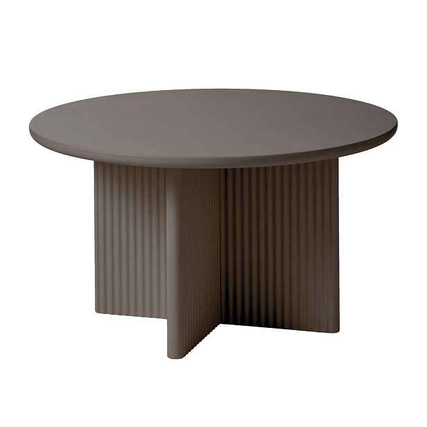Taupe kulatý konferenční stolek ø 80 cm Palma – Unique Furniture