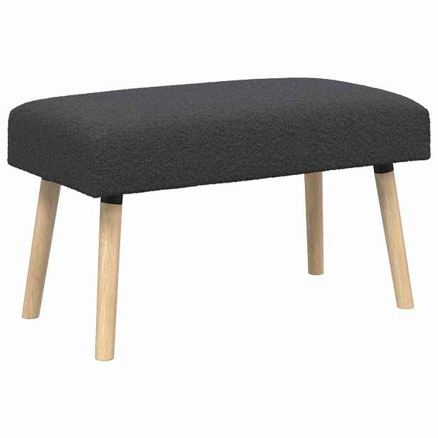 vidaXL lavice Jednobarevný Tmavě šedá 80 x 40 x 46 cm Bouclé