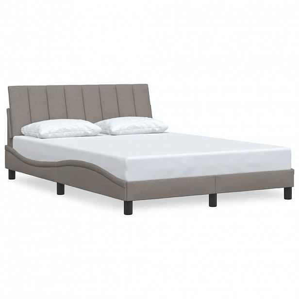 vidaXL Rám postele bez matrace Hanko taupe 120 x 200 cm textil