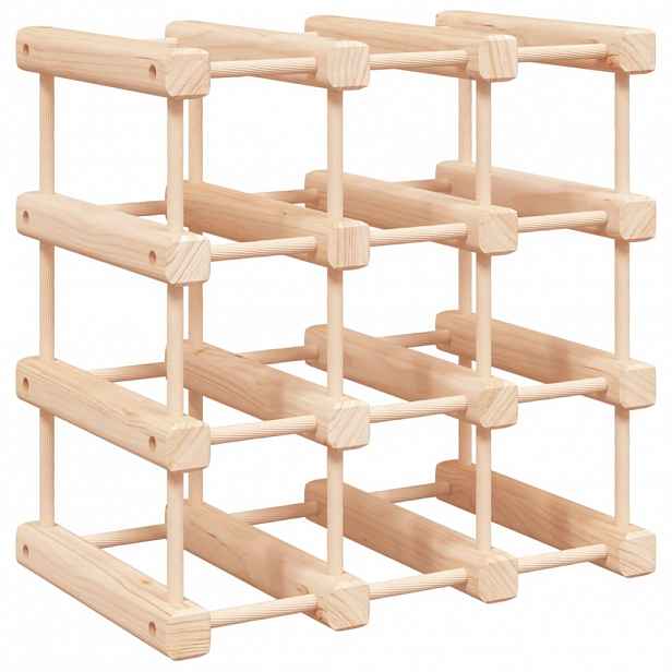 vidaXL Stojan na víno na 12 lahví 36 x 23 x 36 cm masivní borové dřevo