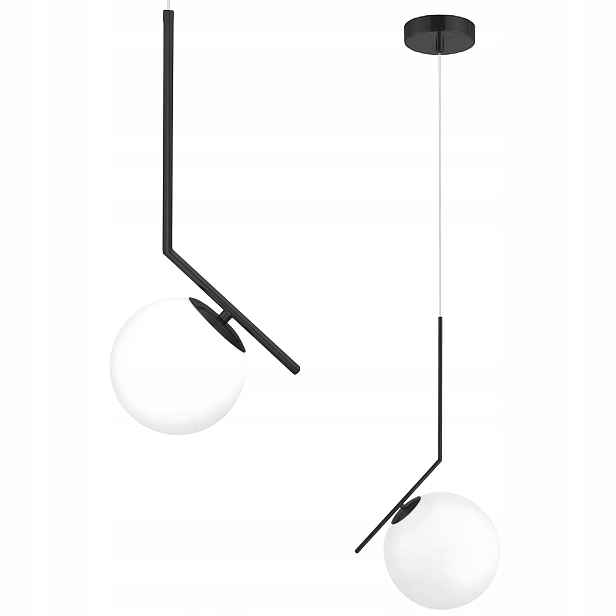 Závěsná lampa Moderní Černá Bílá Kula Loft Salon Metal E27 Toolight