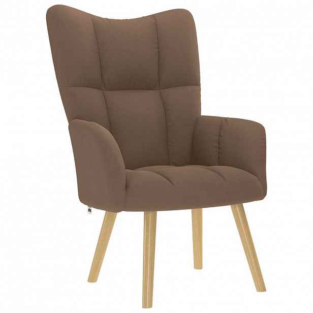 vidaXL Relaxační křeslo hnědé textil