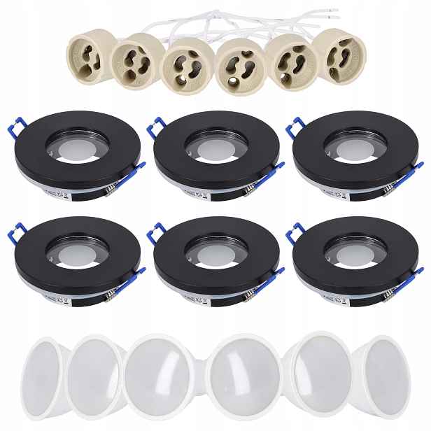 6 x hermetické svítidlo IP44 Led GU10 3W podbití