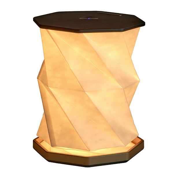 Černá světelná dekorace na USB ø 12 cm Twist Hexagon – Gingko