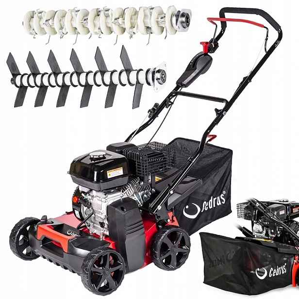 Vertikutátor 2v1 benzínový provzdušňovač Cedrus 40 cm WR01 4.0 kW 5.5 km 2 válečky