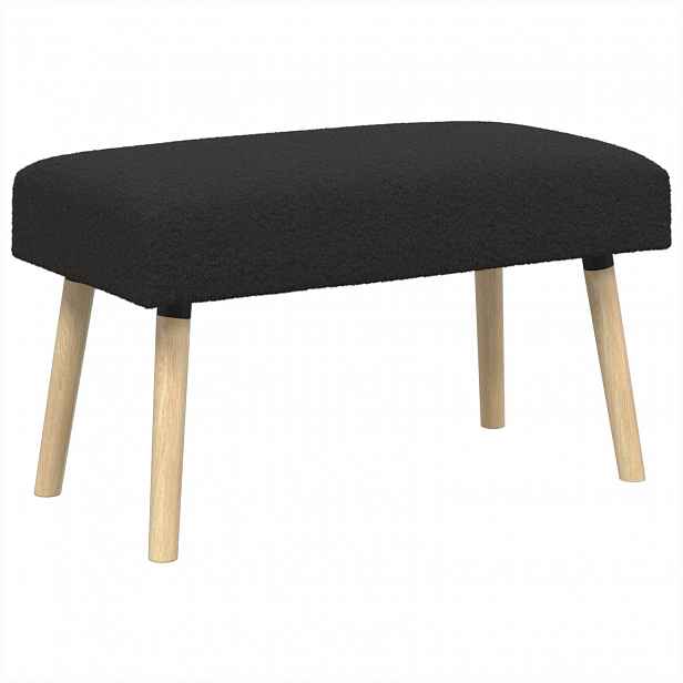 vidaXL lavice Jednobarevný Černá 80 x 40 x 46 cm Bouclé