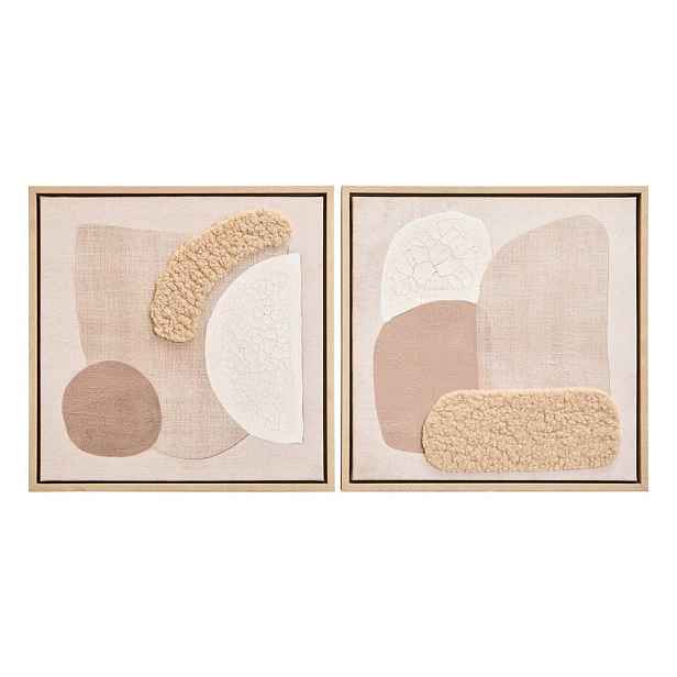 3D obrazy v sadě 2 ks s rámem/na plátně 40x40 cm Astratto – Premier Housewares