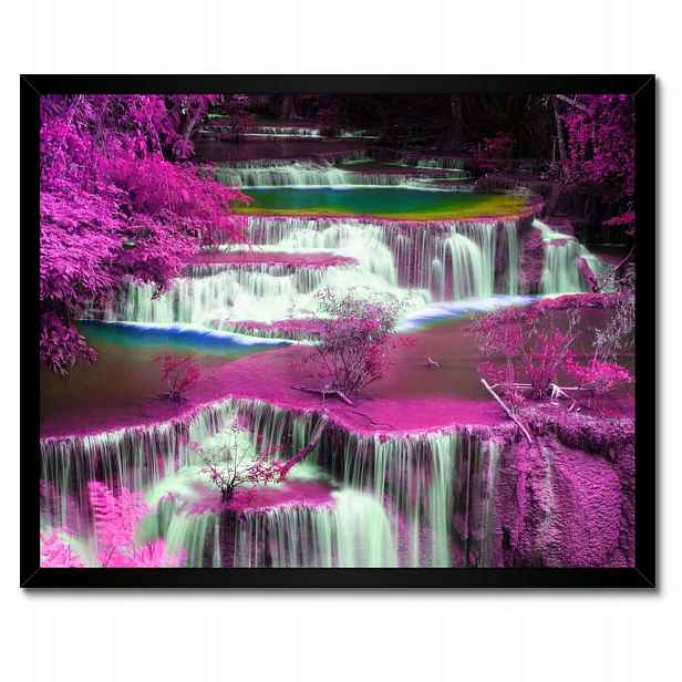 Plakáty v rámu 50x40 Fialový vodopád