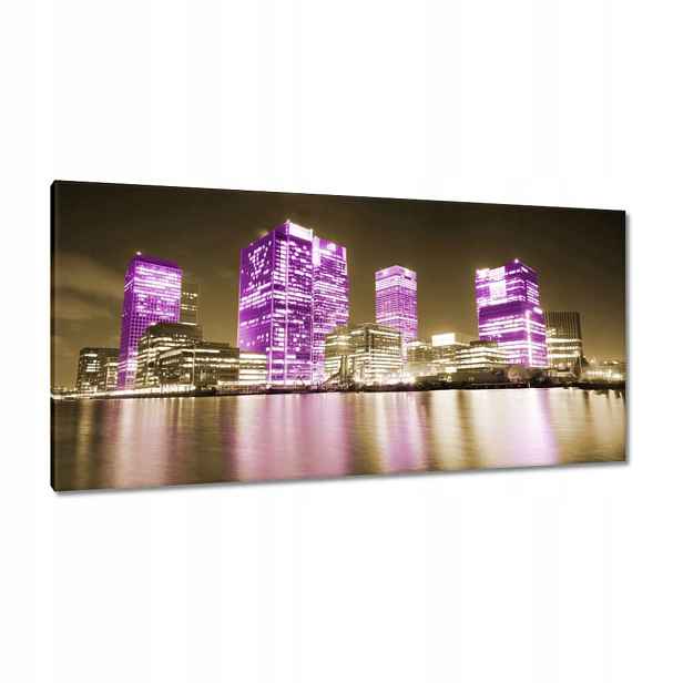 Obrazy 115x55 Fialové mrakodrapy Anglie