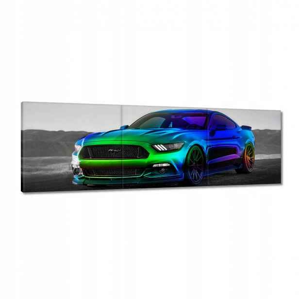 Obrazy 120x40 Duhový Ford Mustang Usa