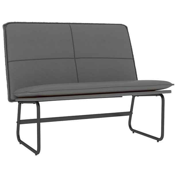 vidaXL Lavice šedá 100 x 75 x 76 cm umělá kůže