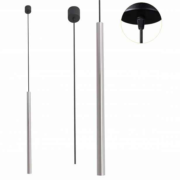 Závěsná Lampa Metalová Modi Černá Stříbrná 1xG9 stropní závěs stropní kov