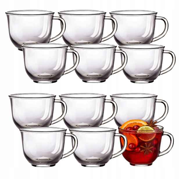 12x Šálek S Uchem Hrnek Na Kávu Čaj Cappuccino Nápoje 480ml